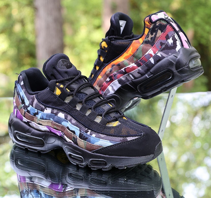 Nike Air Max 95 ERDL Party Men's Size 7 Black Multicolor Custom AR4473-001  191885792996| eBay